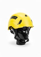 Kask Roboczy Hełm Paladin Do Pracy Na Wysokości  Zamykana Wentylacja Zółty