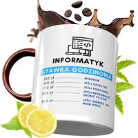 Kubek Bordowy Dla Informatyka Na Urodziny Prezent Z Nadrukiem Ze Zdjęciem