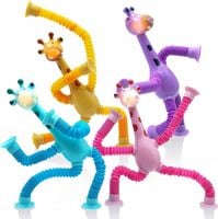 ROZCIĄGAJĄCE SENSORYCZNA ANTYSTRESOWA PRZYSSAWKA FIDGET RURKI 4szt LED