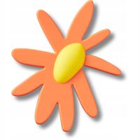 Crocs Przypinka Ozdoba Pin Charms Jibbitz Do Butów Orange Crafted Daisy