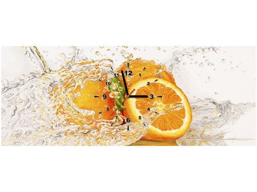 100X40CM ZEGAR POMARAŃCZA WODZIE OBRAZ DRUK na Arena.pl