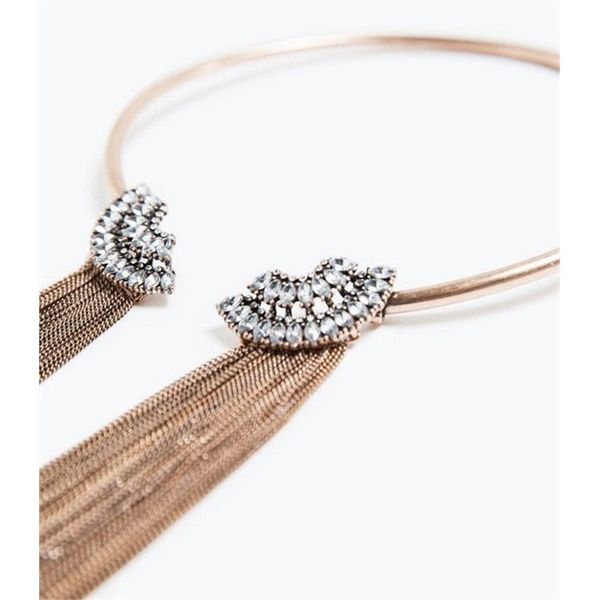 Kolia Wiszące Rozetki Stare Złoto N37 zdjęcie 3