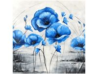 50X50CM NIEBIESKIE MAKI OBRAZ