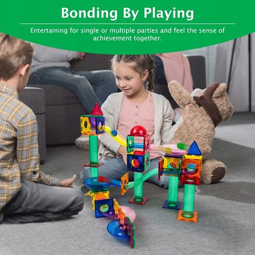 Tor kulkowy Klocki magnetyczne konstrukcyjne edukacyjne70 el kulodrom PTG70 na Arena.pl