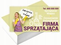Wizytówki firmowe 200 szt RÓŻNE WZORY do wyboru FIRMA SPRZĄTAJĄCA