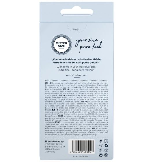 Mister.size 47 Mm Condoms 10 Pieces zdjęcie 2