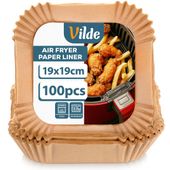 Wkład do frytkownicy Air Fryer beztłuszczowej papierowy kwadratowy 19x19 cm