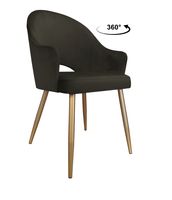 Krzesło obrotowe Velvet podstawa złota MG05