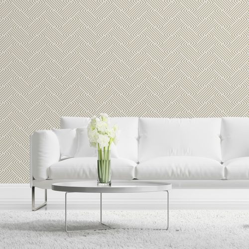 Tapeta GEOMETRYCZNA Do Salonu Nowoczesne Paski 3D na Arena.pl