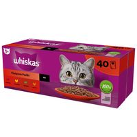 WHISKAS mokra karma dla kota wołowina kurczak jagnięcina drób sos 40x85 g