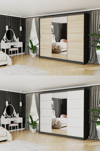 Szafa przesuwna Norvio I 250 cm z lustrem na Arena.pl