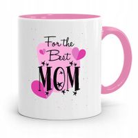Kubek Różowy Prezent Dla Mamy For The Best Mom Z Nadrukiem Ze Zdjęciem