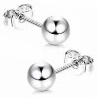 SREBRNE KOLCZYKI GŁADKIE KULE KULKI KULECZKI 8MM