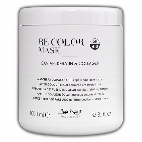 BE COLOR MASKA DO WŁOSÓW FARBOWANYCH Z KAWIOREM 1L +GRATIS SERUM BIOELIXIRE na Arena.pl