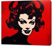 Obraz 100x90cm Czerwona Diablica