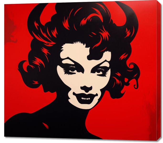 Obraz 100x90cm Czerwona Diablica zdjęcie 1