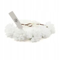 WIANEK na głowę białe kwiaty Komunia Ślub uniwersalny