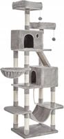 DRAPAK DRZEWO WIEŻA DOMEK DLA KOTA DUŻA 206CM SZARA XXL
