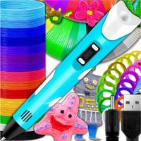 MINI DRUKARKA DŁUGOPIS 3D Dzieci 3 D PEN Magiczny + FILAMENT PLA 330 METRÓW