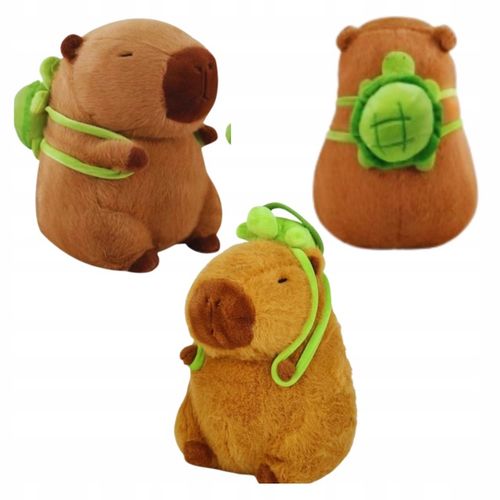 Maskotka Kapibara pluszak żółwik zabawka z plecakiem miękka pluszowa na Arena.pl