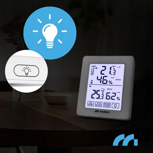 STACJA POGODOWA BEZPRZEWODOWA TERMOMETR HIGROMETR CZUJNIK ZEWNĘTRZNY na Arena.pl