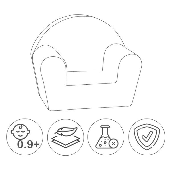 fotelik dla dziecka Cosy - szary zdjęcie 5