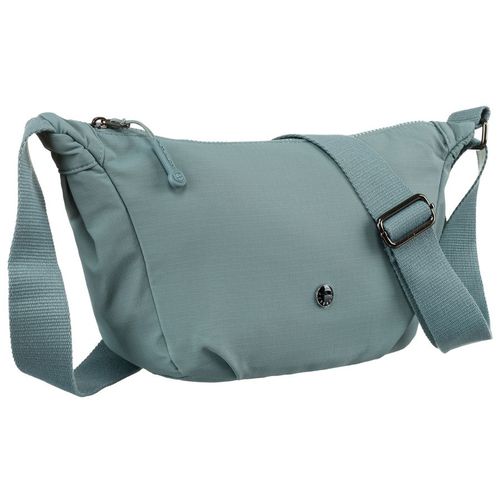 niebieska torebka damska z poliestru z kieszenią zamykaną na suwak na Arena.pl