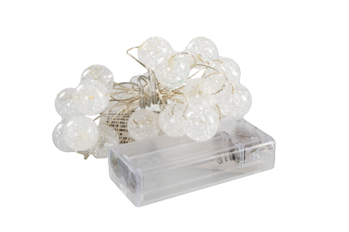 LAMPKI KULKI EFEKT MROŻONEGO SZKŁA 20 LED CIEPŁY na Arena.pl