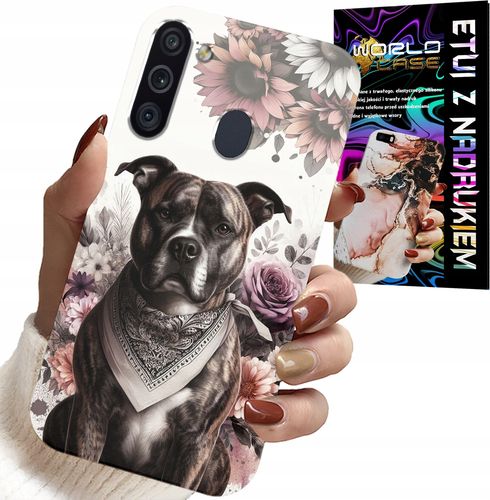 ETUI DO SAMSUNG GALAXY A21 - PITBULL GROŹNE PSY FUTERAŁ PLECKI CASE na Arena.pl