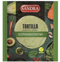 SANDRA TORTILLA SZPINAKOWA 25CM ZIELONA 240G