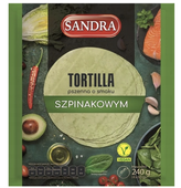 SANDRA TORTILLA SZPINAKOWA 25CM ZIELONA 240G
