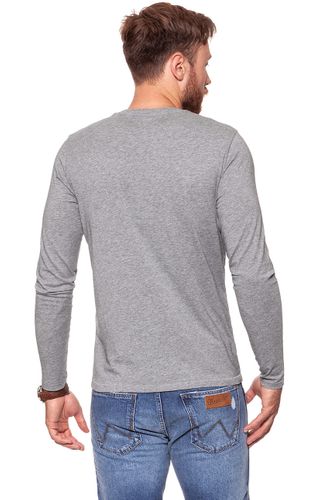 WRANGLER LS LOGO TEE GREY MARL W7A85D3VB L na Arena.pl