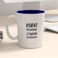 Firmowy kubek reklamowy - CLASSIC z kolorowym wnętrzem - 12 szt.