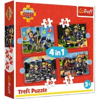 Puzzle dla dzieci Trefl 4w1 Przygody Strażaka Sama – 4 układanki w pudełku