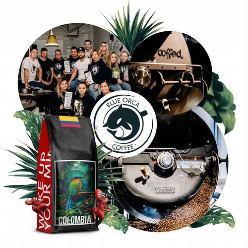 Kawa ziarnista 1kg Kolumbia Świeżo Palona 100% ARABICA - Blue Orca Coffee na Arena.pl