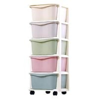 plastikowy regał na kółkach szafka szuflady szafa 97 x 38 x 37 cm po10