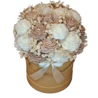 Flower Box Świece Piwonie Dzień Babci Dziadka Prezent Walentynki DUŻY