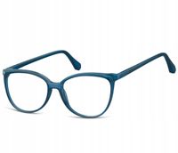 Damskie okulary zerówki KOCIE Oprawki korekcyjne optyczne SUNOPTIC granat