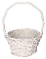 KOSZ WIKLINOWY BIAŁY KOSZE KOSZYK DO SYPANIA KWIATKÓW