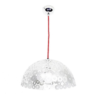 LAMPA SUFITOWA WISZĄCA DO POKOJU SREBRNE PODKŁADKI LUZERN SANNELI DESIGN