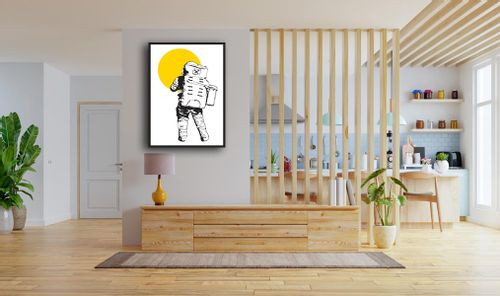 Kosmos (żółty) - obraz na płótnie 70x100 cm na Arena.pl