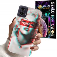 ETUI DO MOTOROLA MOTO G35 - Monroe MODNE KOBIECE WZORY + SZKŁO