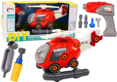 Helikopter Kreskówkowy Do Skręcania DIY Czerwony