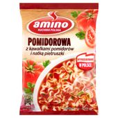 Amino Zupa pomidorowa z kawałkami pomidorów i natką pietruszki 61 g