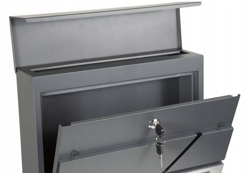 DUŻA SKRZYNKA NA LISTY Z ADRESEM NUMEREM DOMU ANTRACYT GAZETNIK na Arena.pl