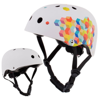 Kask M dla dzieci 3-7 lat z lampką LED cubic biały
