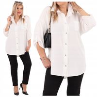 Koszula damska elegancka POLSKI PRODUKT duże rozmiary luźna oversize długa