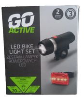 Zestaw lampek rowerowych Go active, 20 lm, łatwy montaż