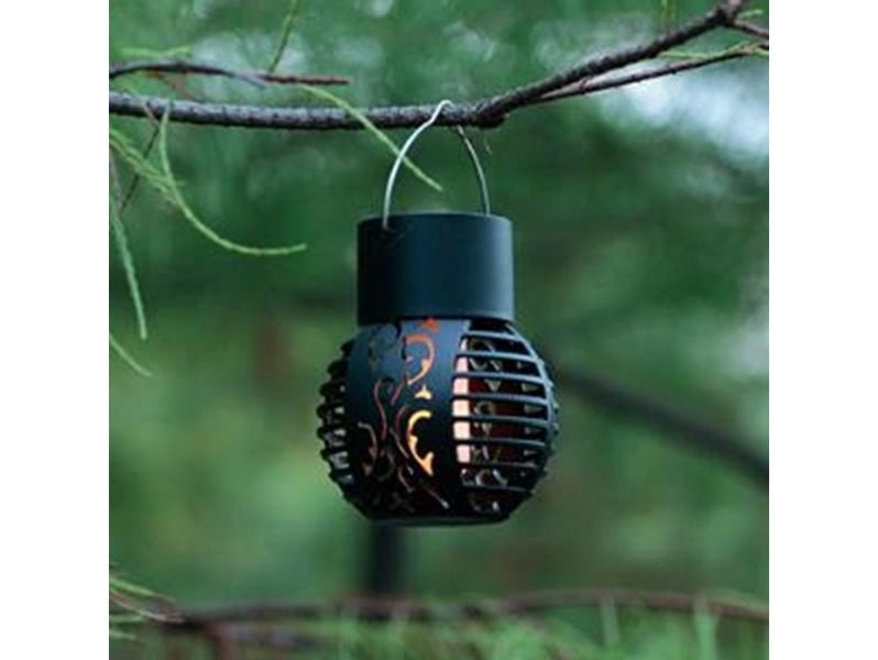 Lampa ogrodowa solarna lampion wisząca kula lampka  9x7 wzór 2 zdjęcie 6