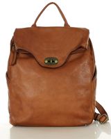 MARCO MAZZINI Duży akademicki plecak old pelle travel big brąz camel